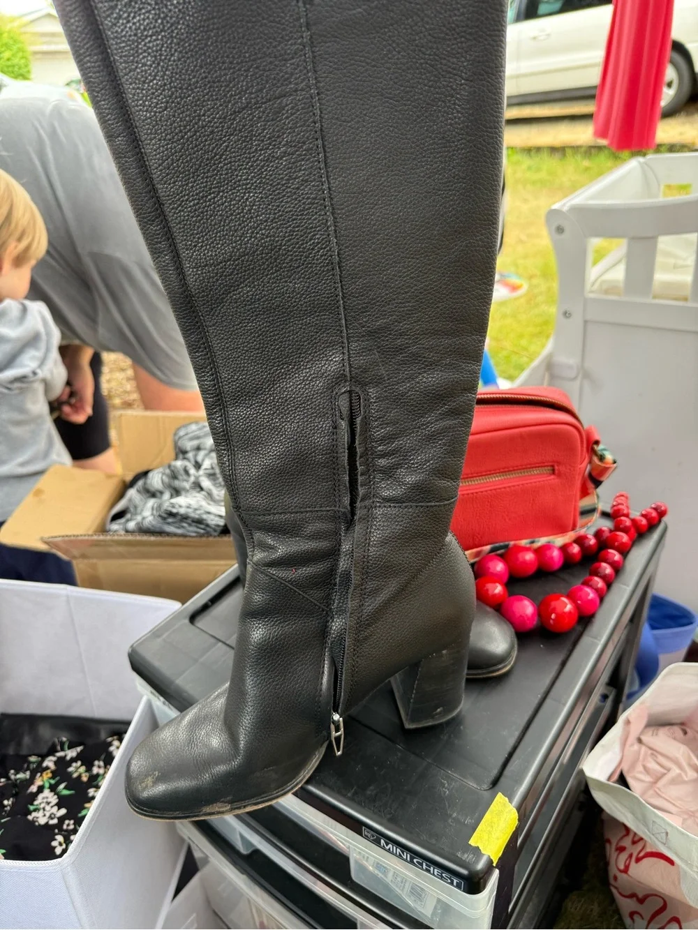 Dolce Vita Black Over-the-Knee Block Heel Boots
